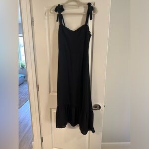 OPT midi black dress